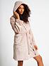  image of loungeable-luxury-flannel-fleece-satin-trim-hooded-robe-mink