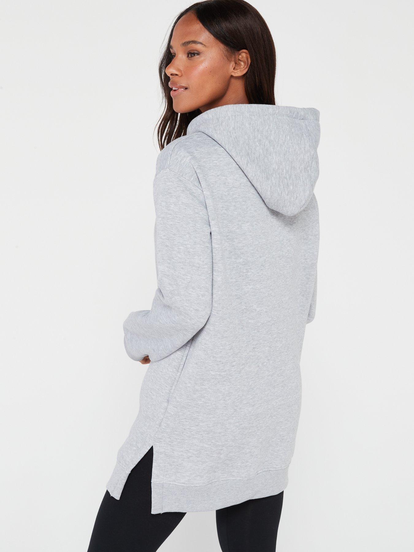 White cheap longline hoodie