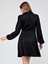  image of v-by-very-pintuck-detail-jersey-shirt-dress-black