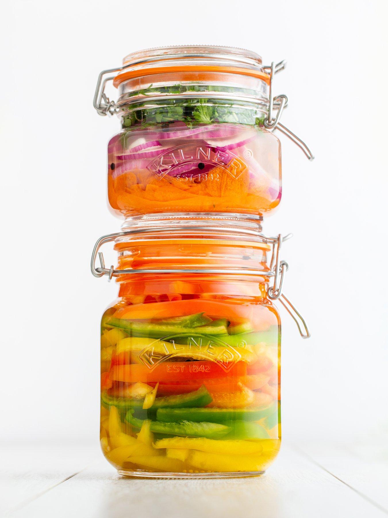 Image 5 of 6 of KILNER Set of 3 1-Litre Clip Top Jars