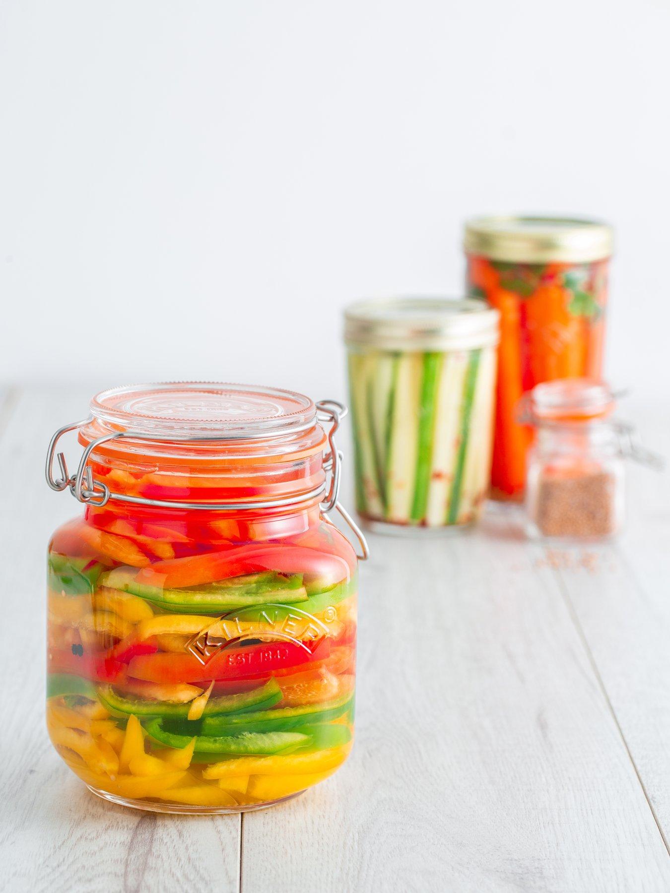 Image 6 of 6 of KILNER Set of 3 1-Litre Clip Top Jars