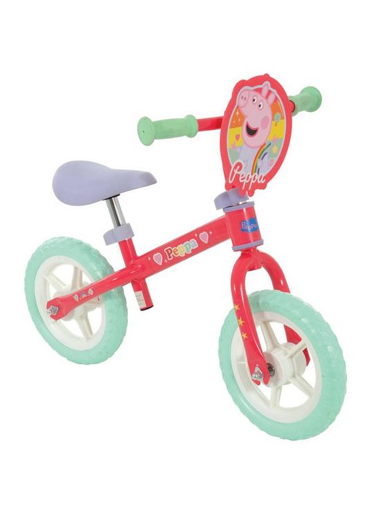 front image of peppa-pig-10-inch-balance-bike