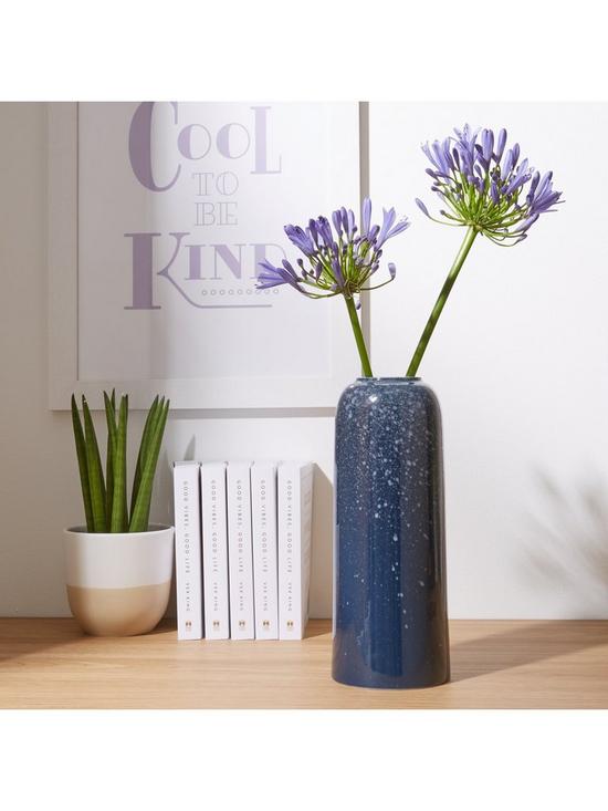 stillFront image of very-home-dark-blue-ceramic-vase