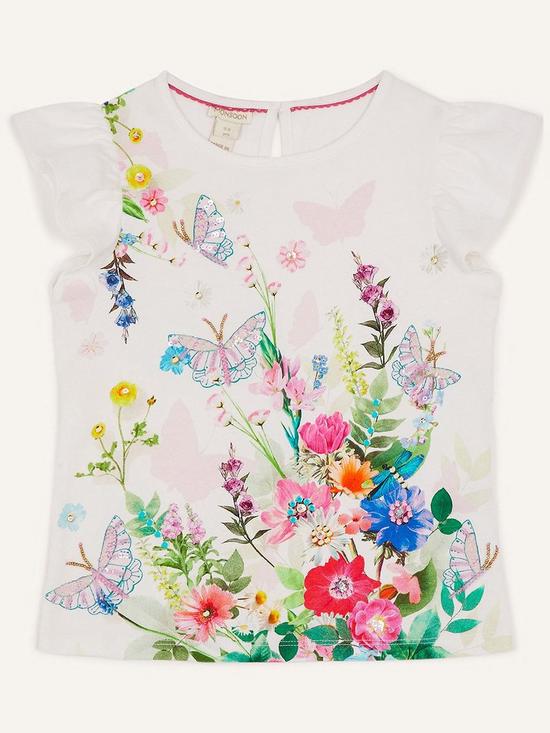 front image of monsoon-girls-sew-digital-floral-print-with-sequins-tshirt-ivory