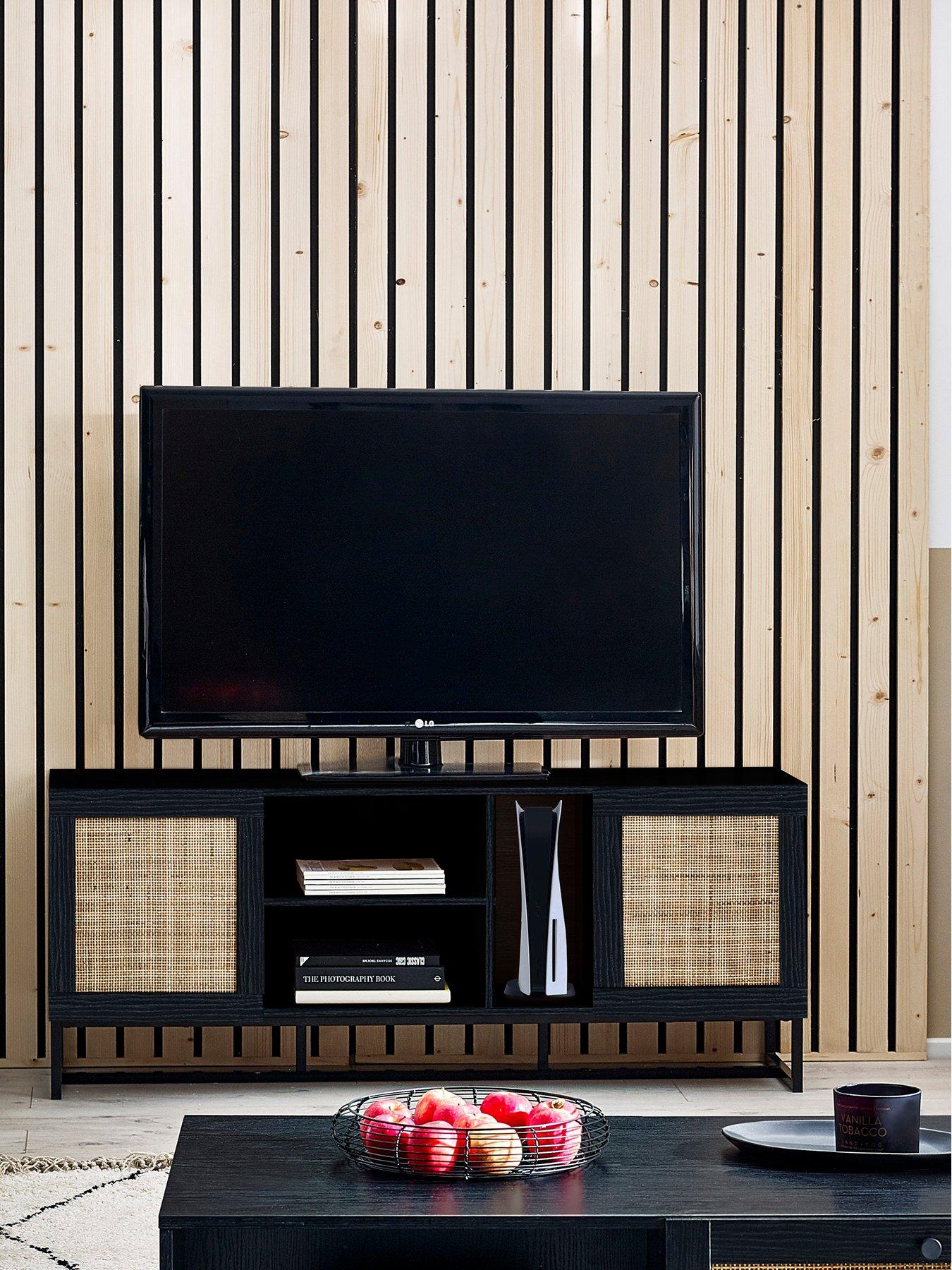 front image of julian-bowen-padstow-tv-unit-fits-up-to-55-inch-tv-black