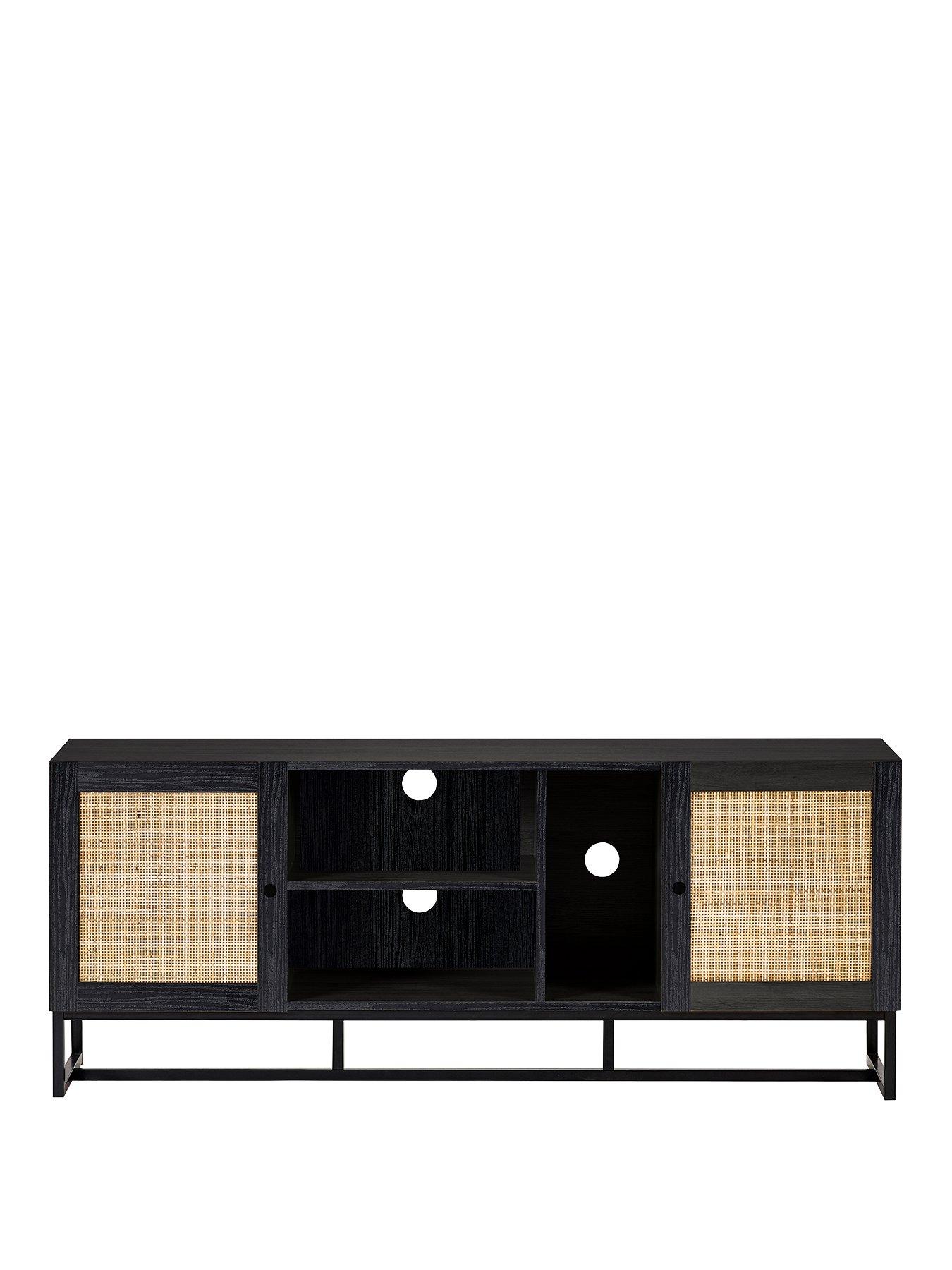 stillFront image of julian-bowen-padstow-tv-unit-fits-up-to-55-inch-tv-black