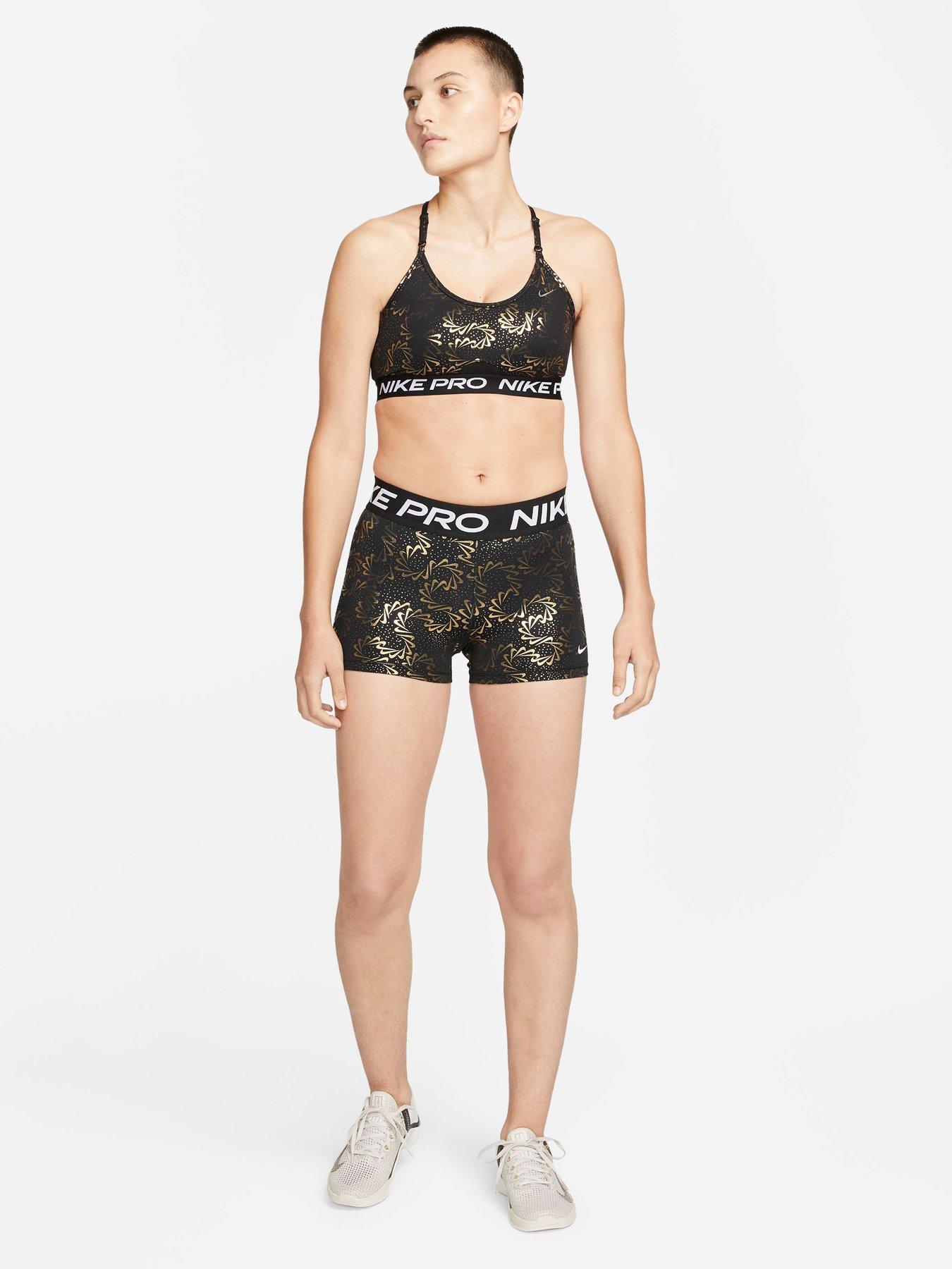 Nike Pro 3 Inch Shorts - Black/Gold