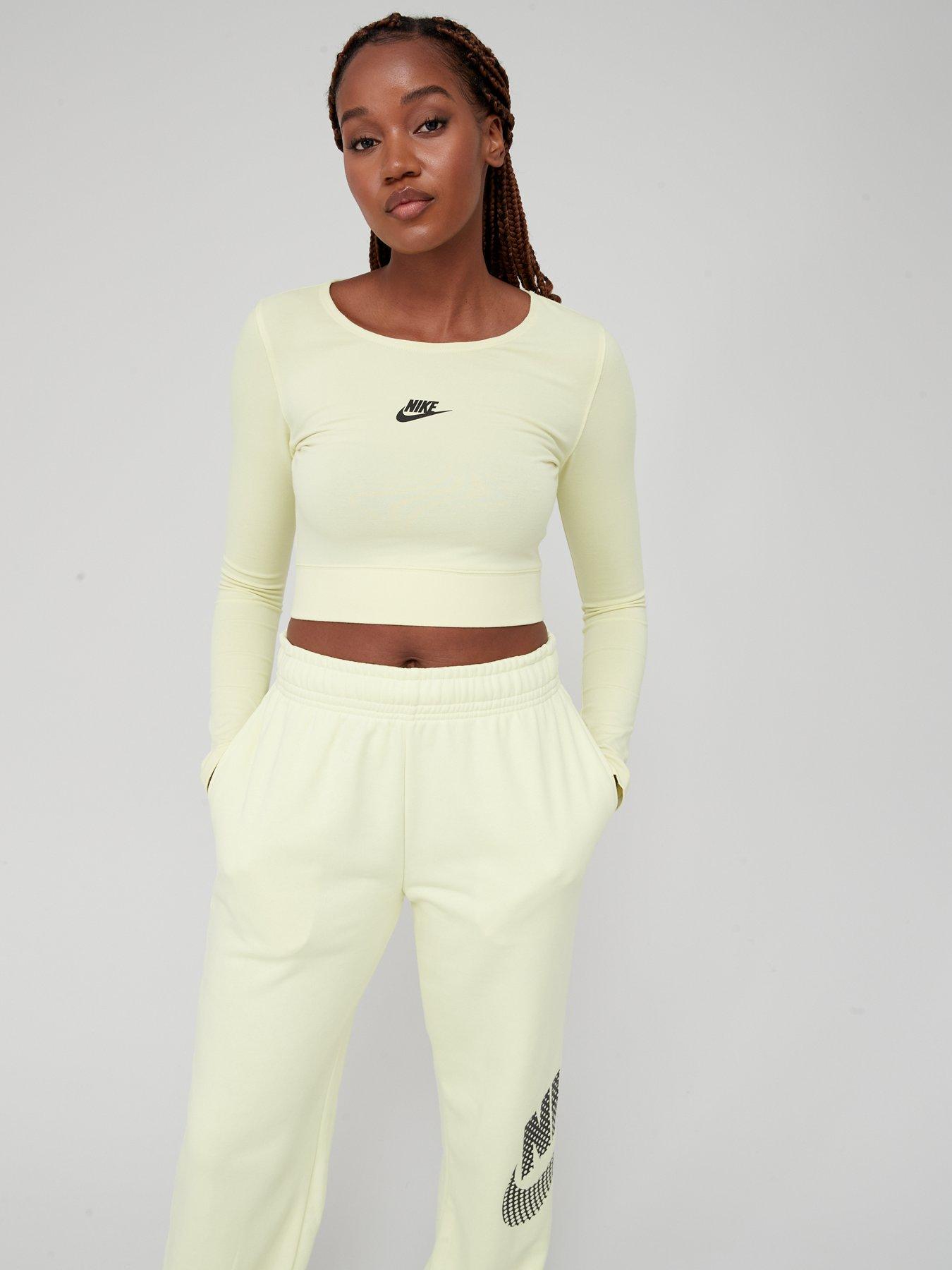 NIKE W NSW Tee Glam Dunk Crop Long Sleeve Top Women : MainApps: :  Clothing, Shoes & Accessories