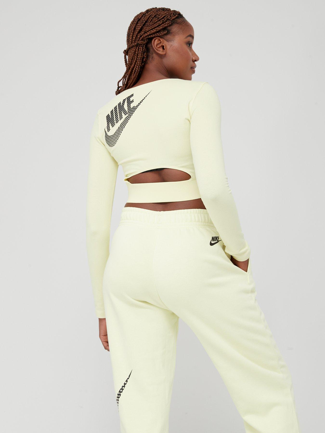 Nike crop top long sleeve best sale