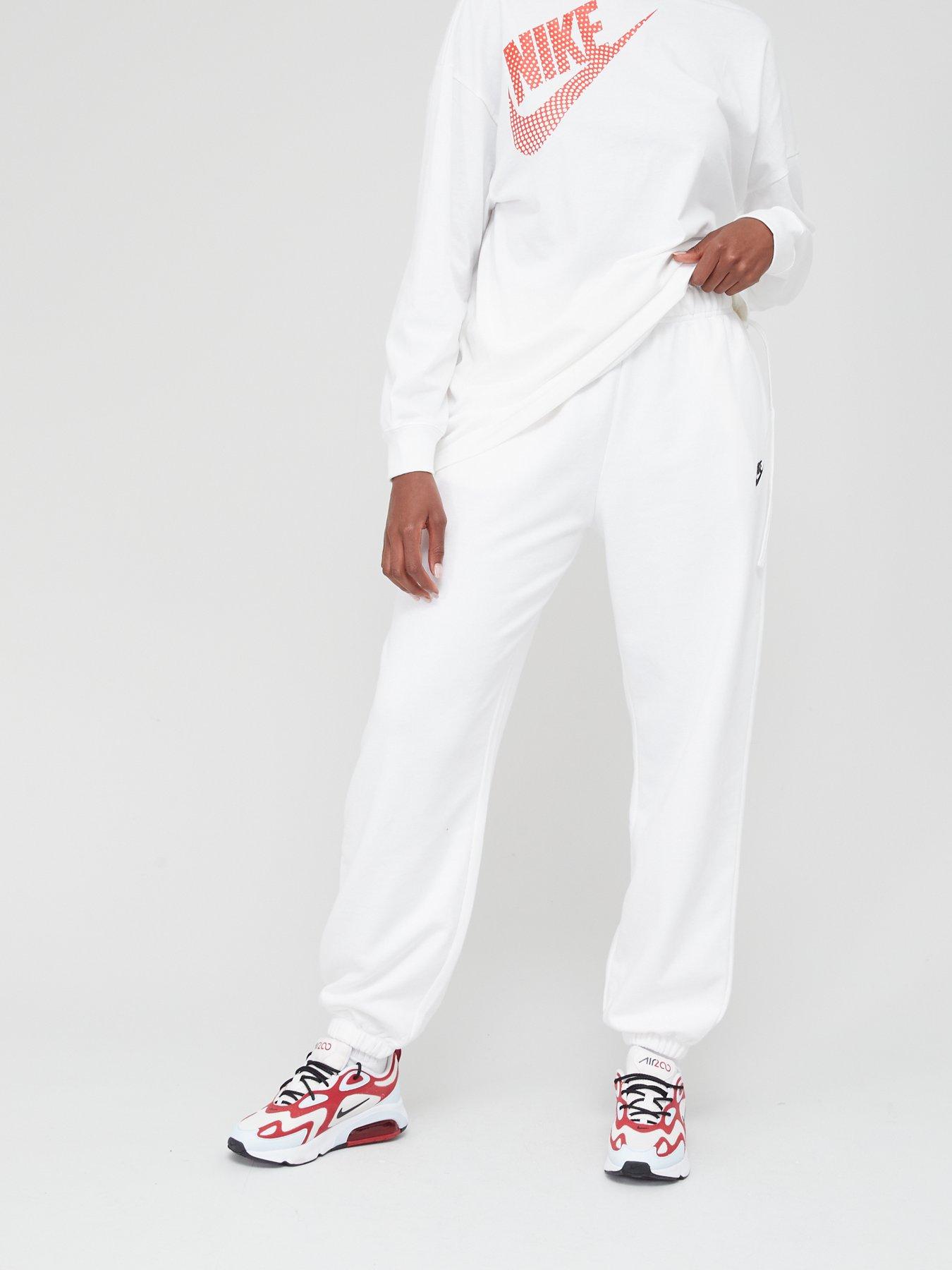 Nike NSW Club Fleece Mid Rise Oversized Joggers - Black/White