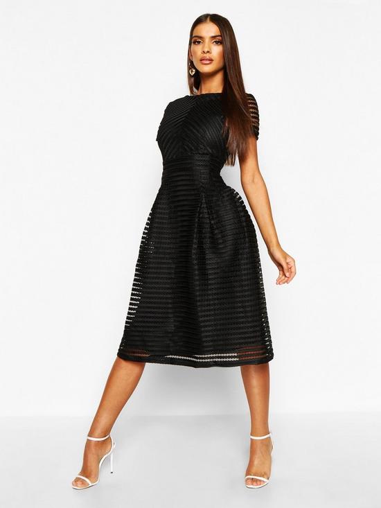 front image of boohoo-boutique-full-skirted-prom-midi-dress