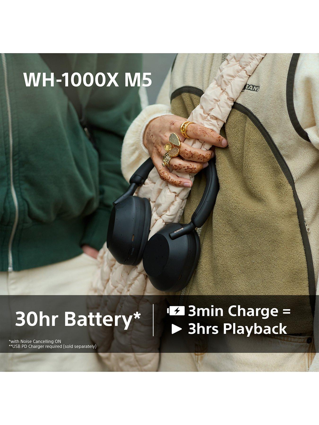 Image 4 of 7 of Sony WH-1000XM5 Noise-Cancelling Over-Ear Headphones - 30 hours battery life - Optimised for Alexa and Google Assistant with built-in mic