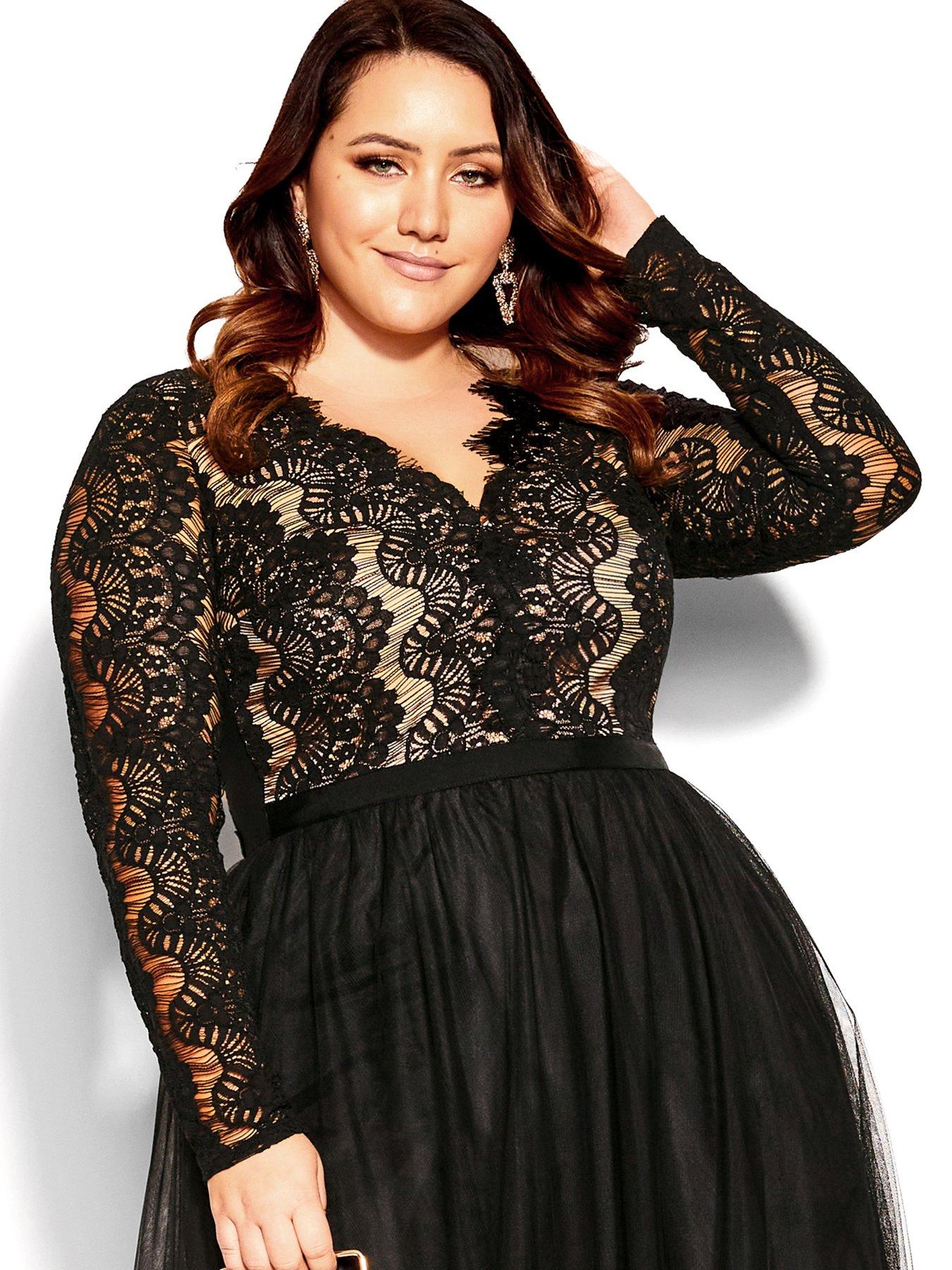 city chic rare beauty maxi dress City Chic Rare Beauty Maxi Dress - Black