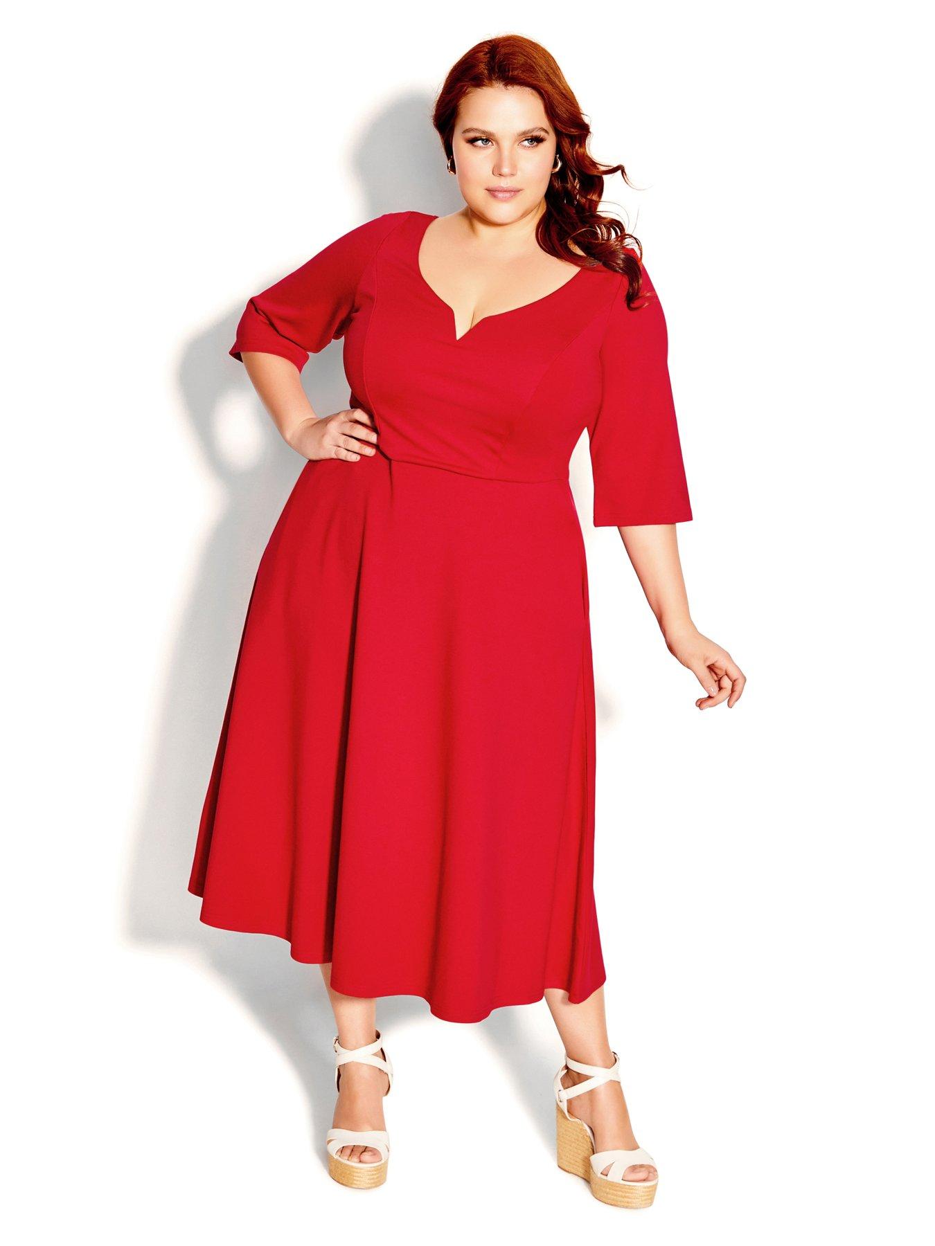 Plus size best sale elbow sleeve dress