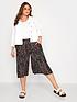  image of yours-floral-print-jersey-culottes-black