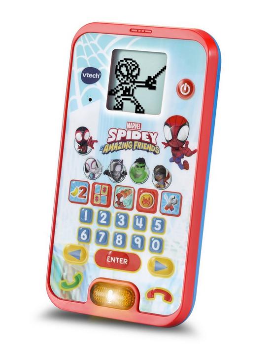 front image of vtech-spidey-amp-friends-phone