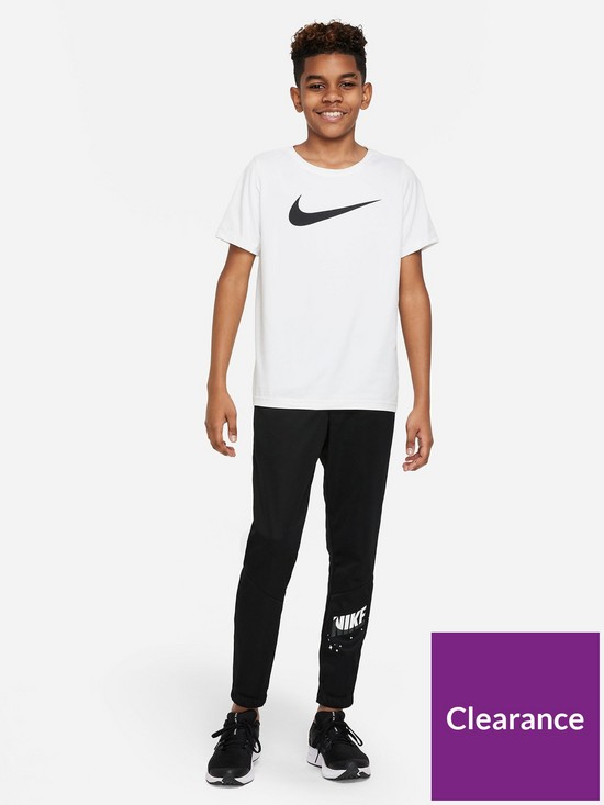 stillFront image of nike-older-boys-therma-tapered-joggers-black