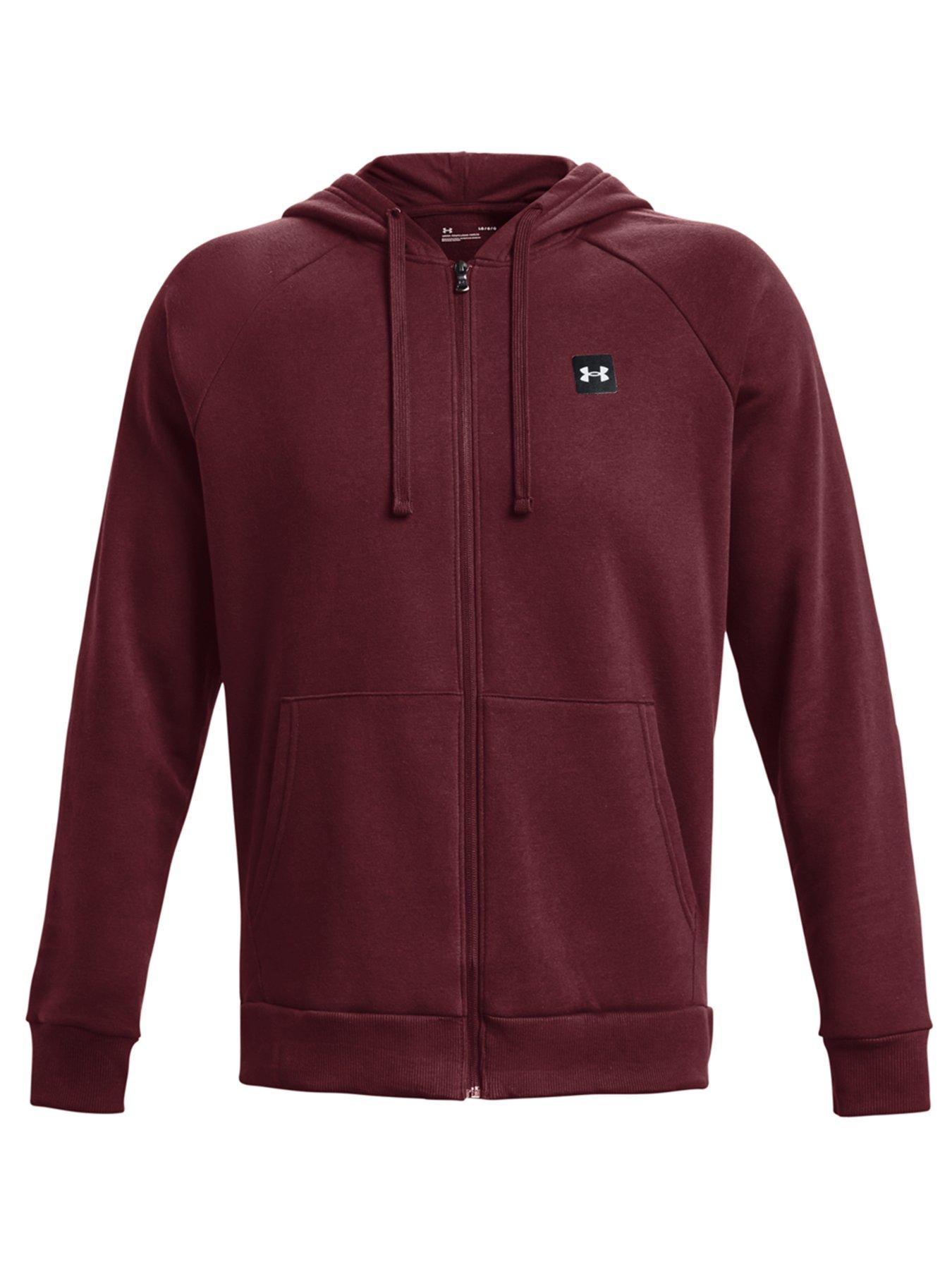 UNDER ARMOUR Training Rival Fleece Fz Hoodie - Burgundy