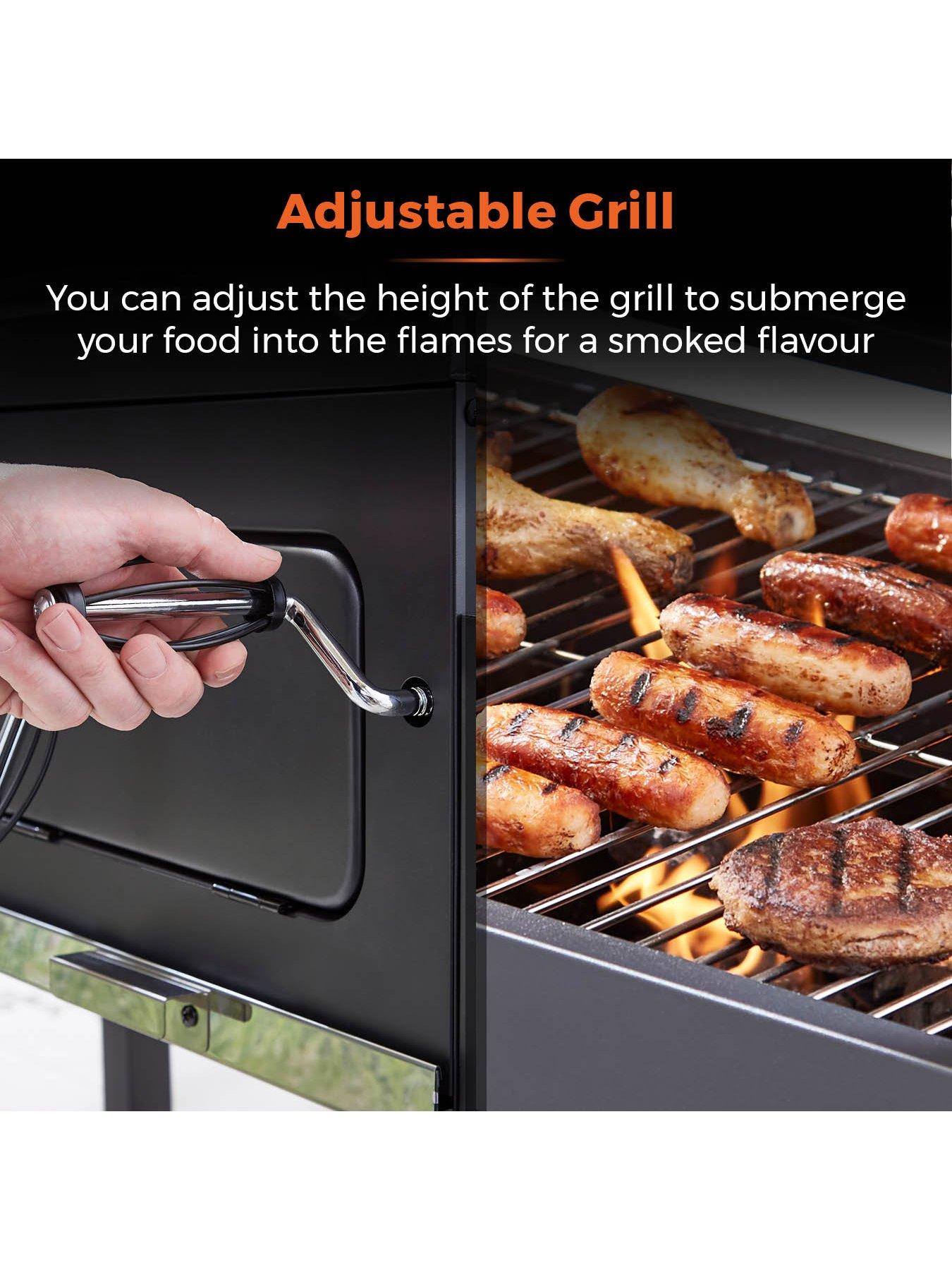  image of tower-ignite-duo-xl-bbq-grill-with-adjustable-charcoal-grill-and-temperature-gauge-black-t978510