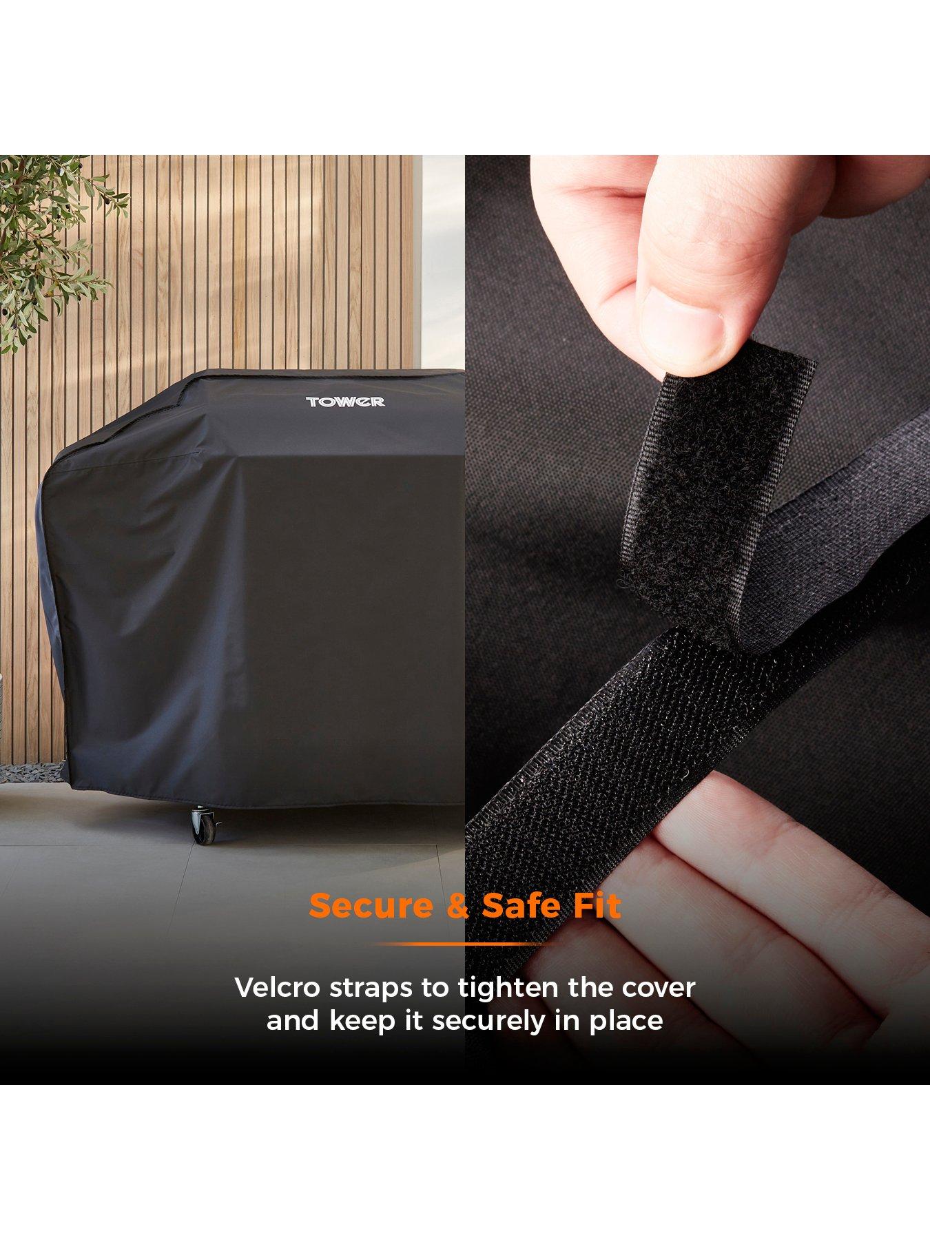 Image 4 of 7 of Tower Large BBQ Cover - Heavy-Duty Waterproof &amp; Windproof Outdoor 3 Burner Gas Grill Cover, UV Resistant, Black