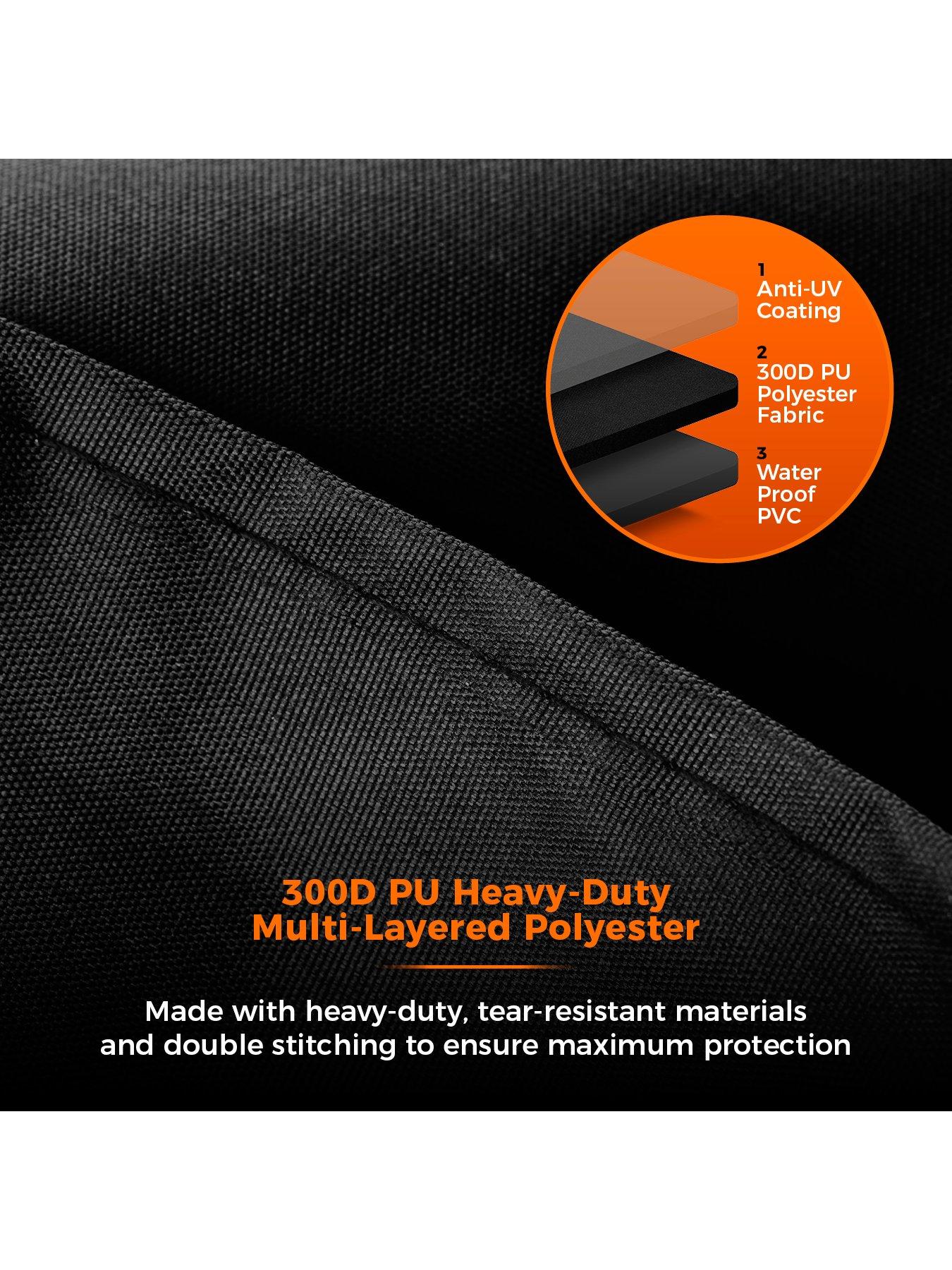 Image 5 of 7 of Tower Large BBQ Cover - Heavy-Duty Waterproof &amp; Windproof Outdoor 3 Burner Gas Grill Cover, UV Resistant, Black