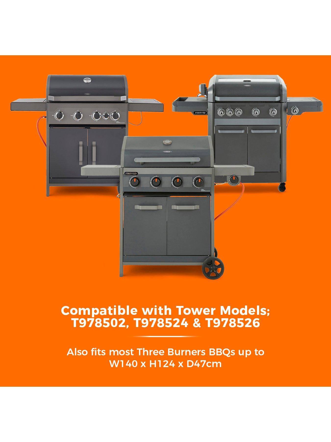Image 7 of 7 of Tower Large BBQ Cover - Heavy-Duty Waterproof &amp; Windproof Outdoor 3 Burner Gas Grill Cover, UV Resistant, Black