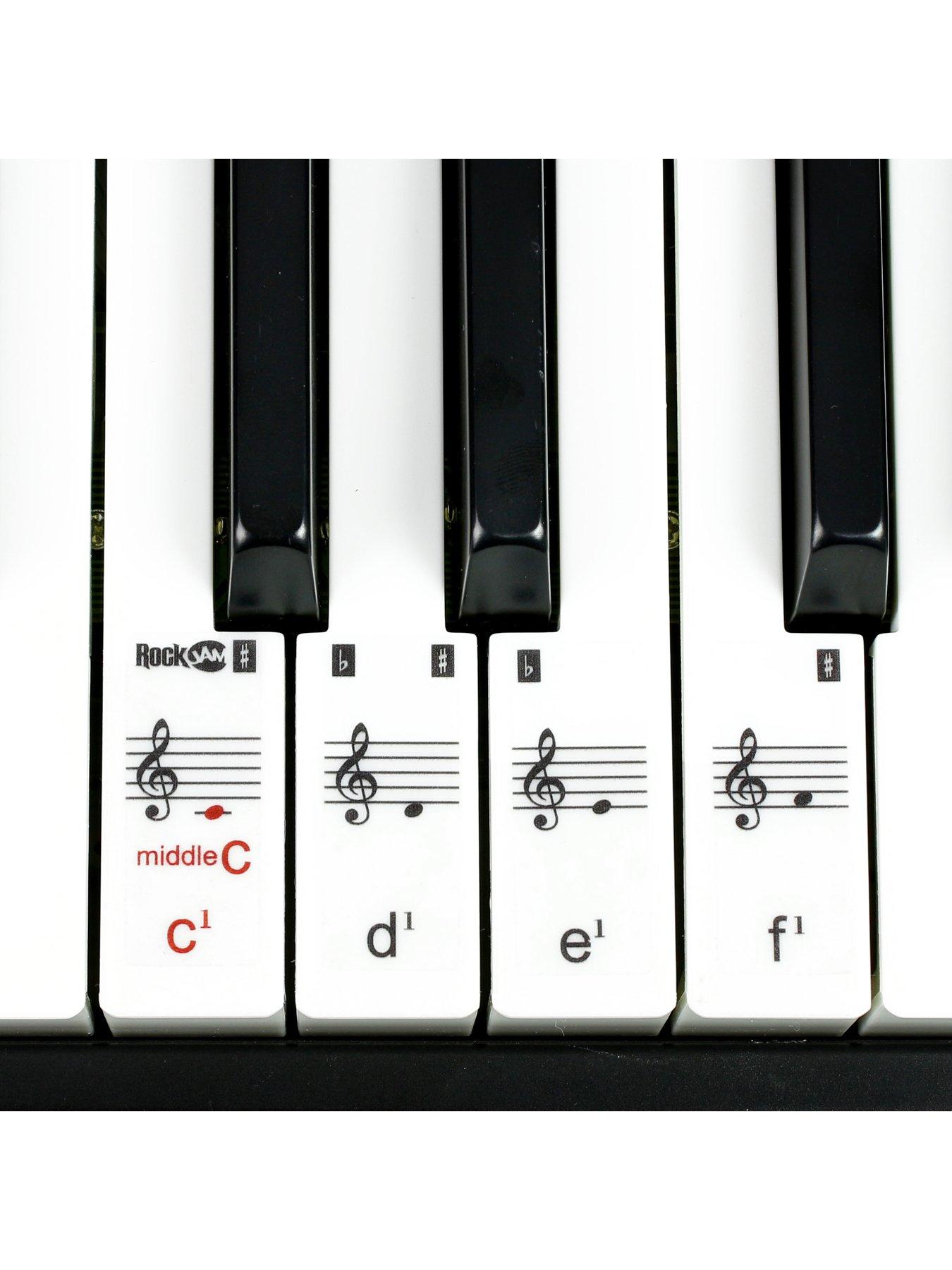  image of rockjam-6150-61-key-keyboard-piano-kit-with-pitch-bend-keyboard-bench-digital-piano-stool-lessons-and-headphones