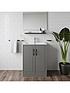  image of mode-bathrooms-by-victoria-plum-meier-grey-vanity-unit-with-black-handles-mirror-and-round-close-coupled-toilet-set-600mm