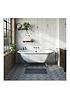  image of the-bath-co-by-victoria-plum-dulwich-white-back-to-wall-freestanding-bath-1500-x-740-with-chrome-ball-and-claw-feet-and-waste