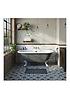  image of the-bath-co-by-victoria-plum-dulwich-grey-back-to-wall-freestanding-bath-1500-x-740-with-white-ball-and-claw-feet-and-waste