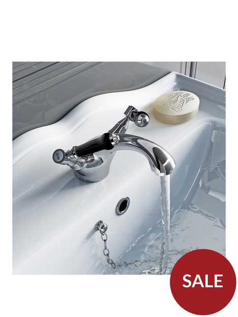 the-bath-co-by-victoria-plum-traditional-basin-mixer-tap-with-black-lever-handles