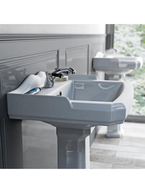 stillFront image of the-bath-co-by-victoria-plum-traditional-basin-mixer-tap-with-black-lever-handles