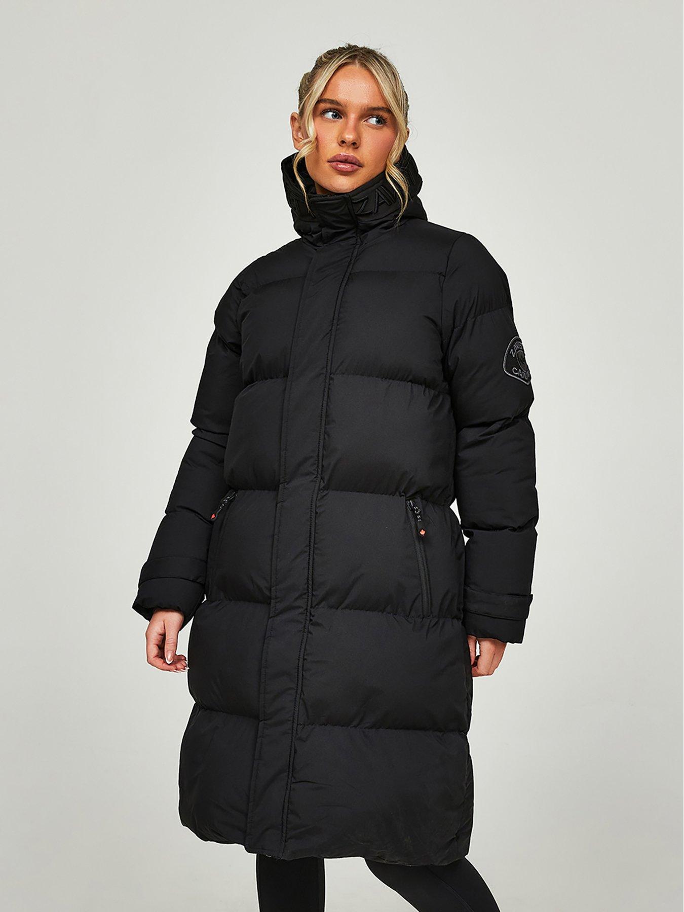 undefined Alora Longline Padded Jacket - Black