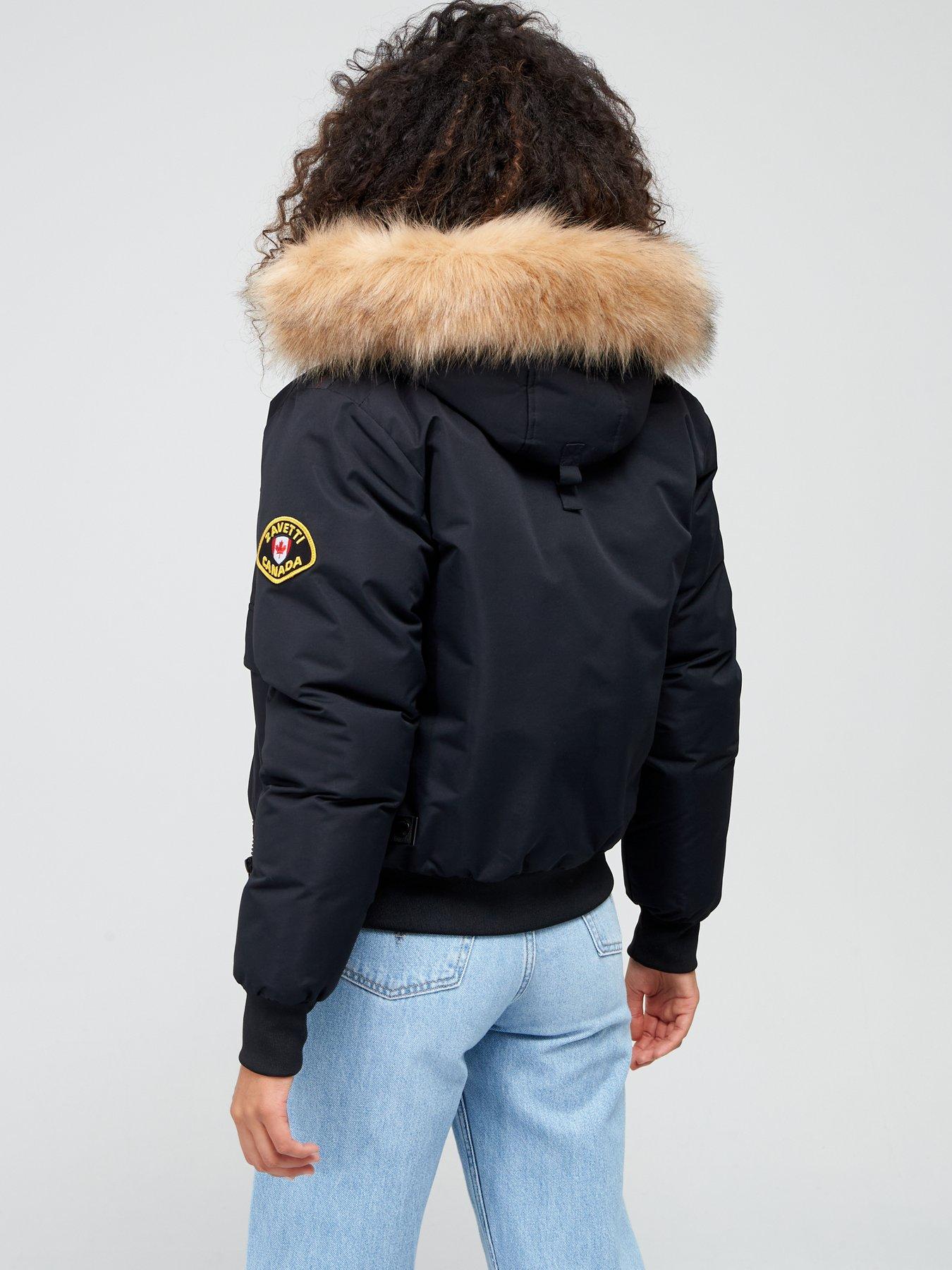 Zavetti Canada Gabellia Bomber Jacket - Black | littlewoods.com