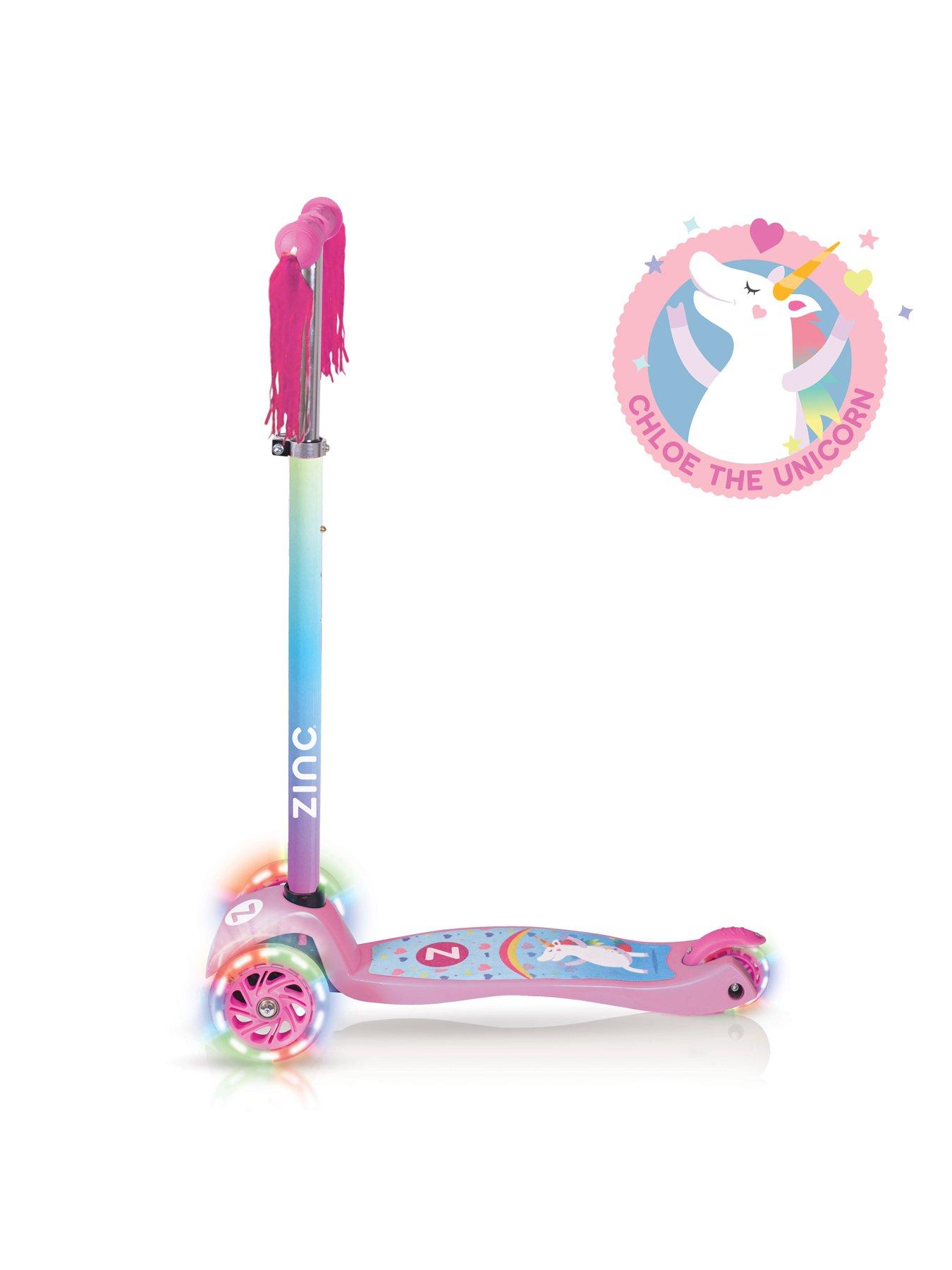 Image 2 of 7 of Zinc Three Wheeled Light Up Scooter (Unicorn)