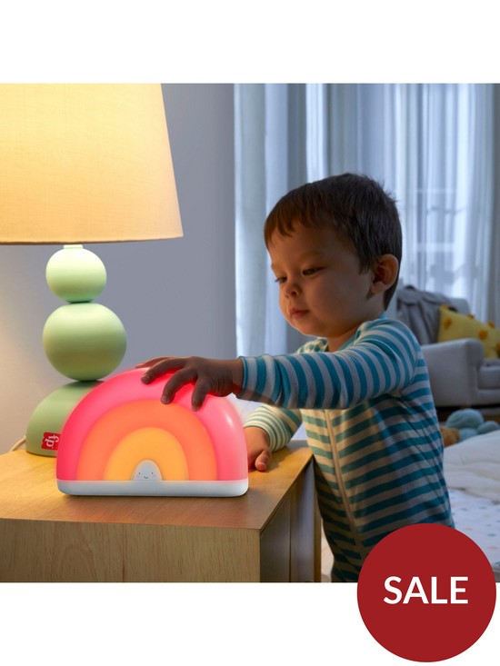 front image of fisher-price-soothe-amp-glow-rainbow-sound-machine