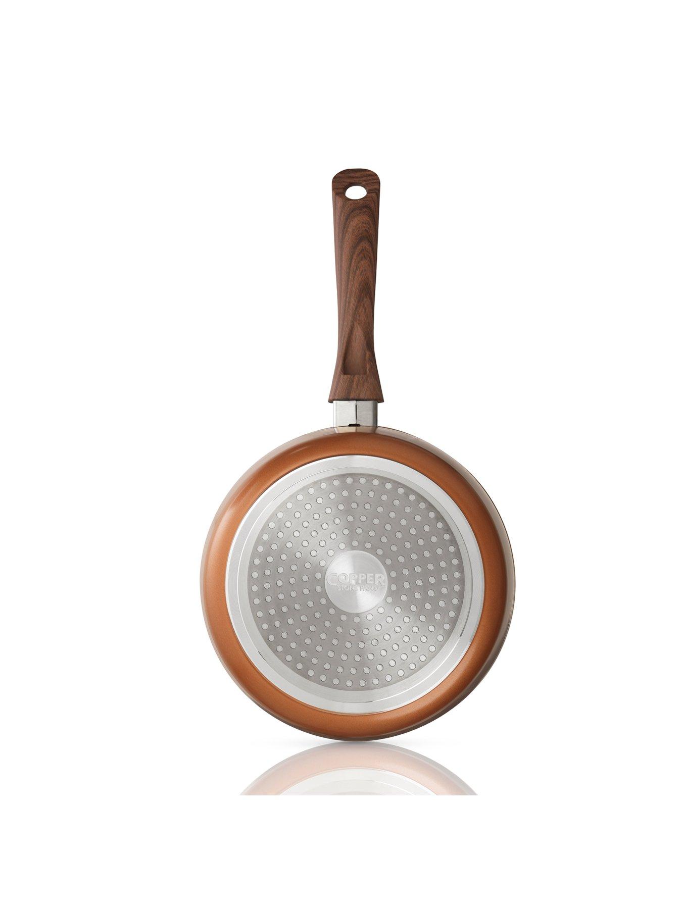 Image 4 of 6 of JML Copper Stone Non-stick Saucepan set with lids 16cm, 18cm, 20cm