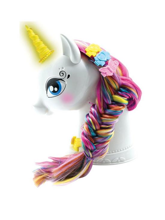 stillFront image of lexibook-my-magic-interactive-styling-head-unicorn-with-accessories-sound-and-light-effects