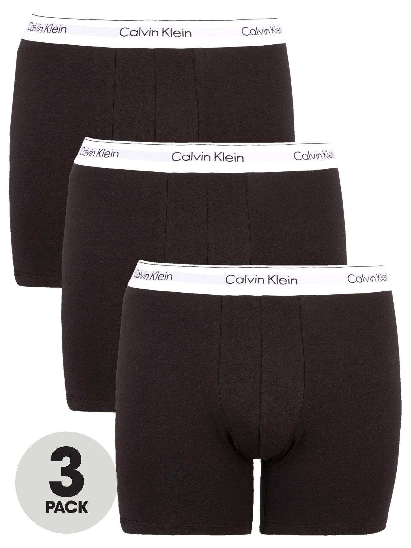 Mens Calvin Klein black Cotton Stretch Boxer Briefs (Pack of 3)