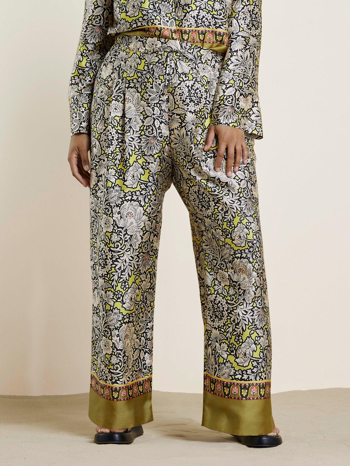 River Island Floral Palazzo Wide Leg 