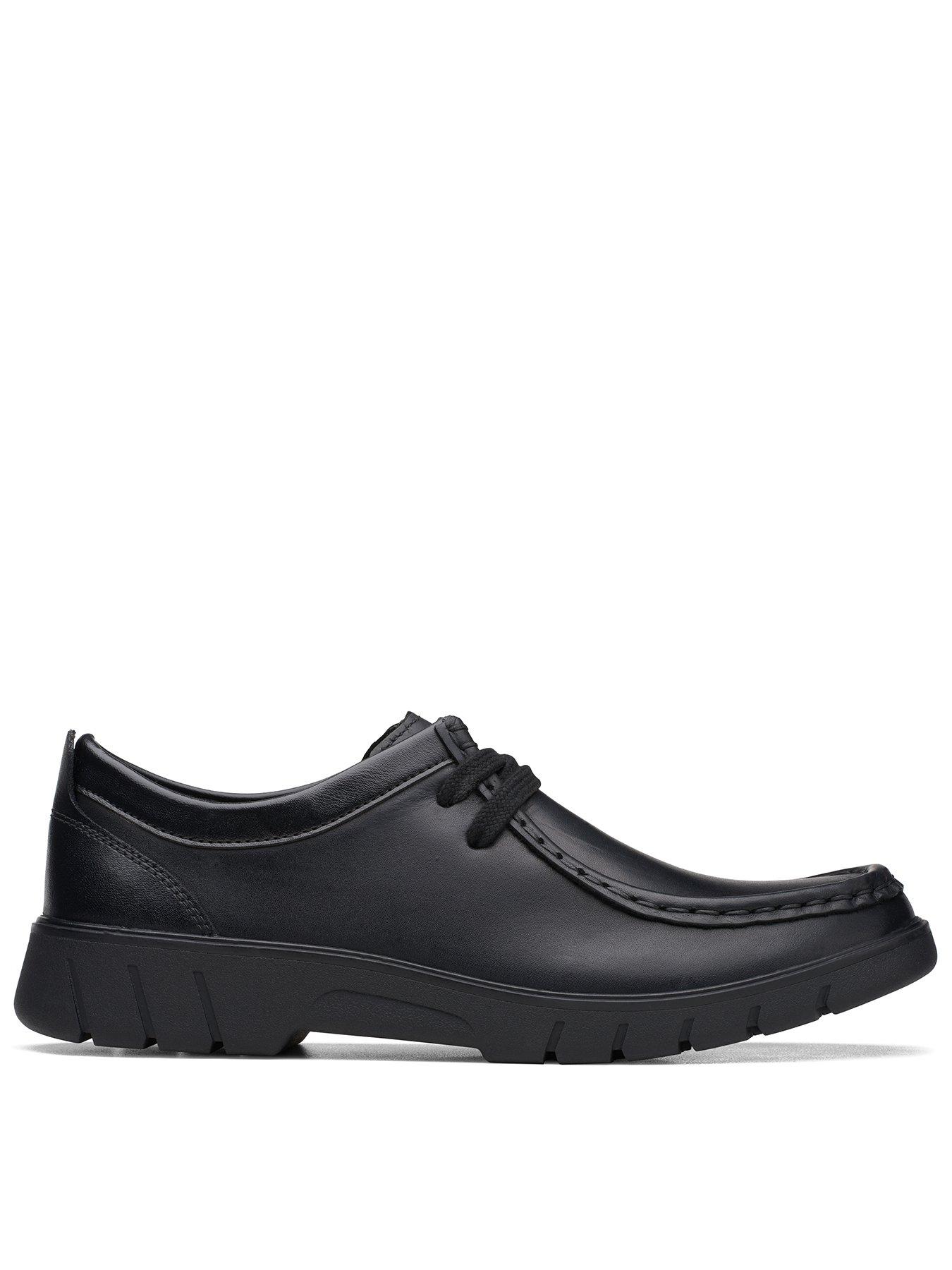 Clarks Youth Branch Low School Shoe - Black Leather | littlewoods.com