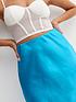  image of new-look-turquoise-satin-bias-cut-midi-skirt