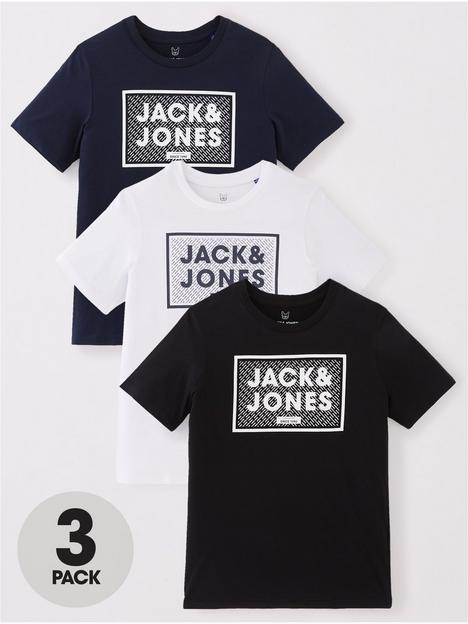 jack-jones-junior-boys-3-pack-harrison-short-sleeve-t-shirts-navy-blazerwhiteblack