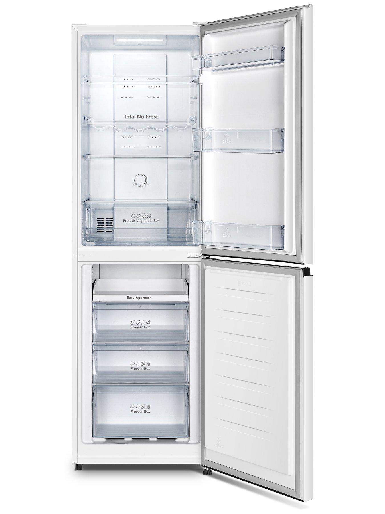 image of hisense-rb327n4bwe-55cm-wide-total-no-frost-freestanding-fridge-freezer-white