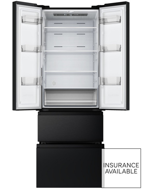 stillFront image of hisense-rf632n4bbf-70cm-wide-french-door-fridge-freezer-black