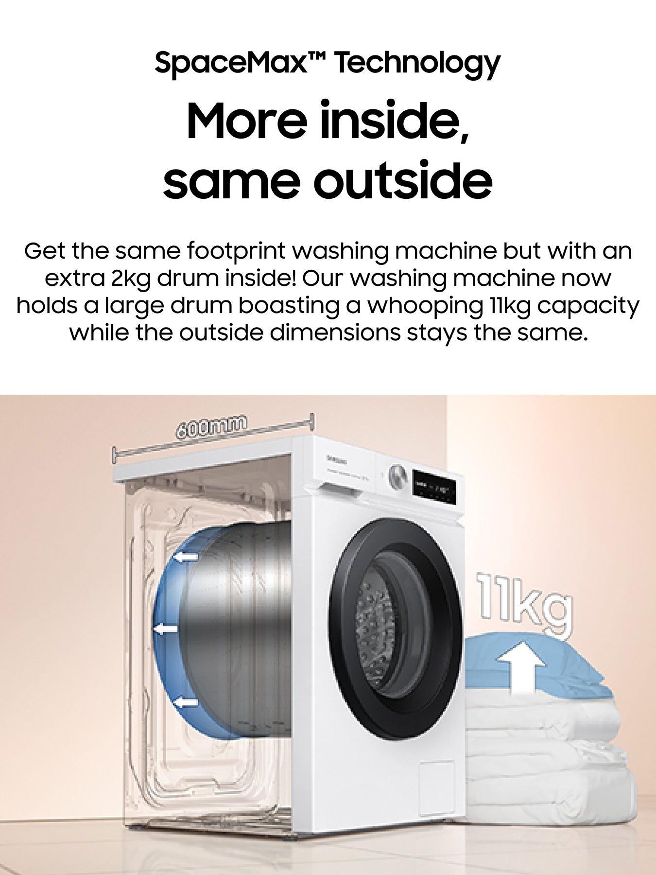Image 5 of 8 of Samsung Series 5 WW11BGA046AX/EU SpaceMax Washing Machine - 11kg Load 1400 Spin A Rated - Graphite