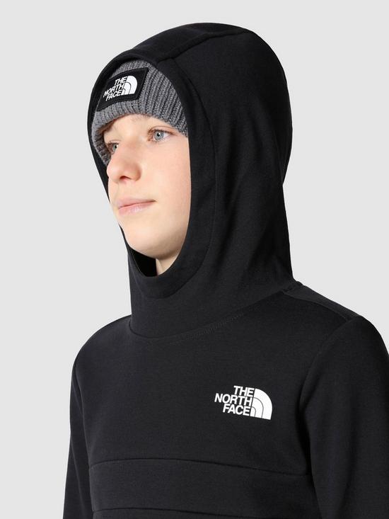 stillFront image of the-north-face-kidsnbspslacker-pullover-hoodie-black