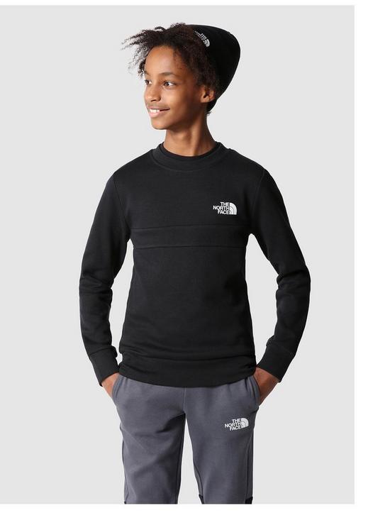 front image of the-north-face-kidsnbspslacker-crew-black
