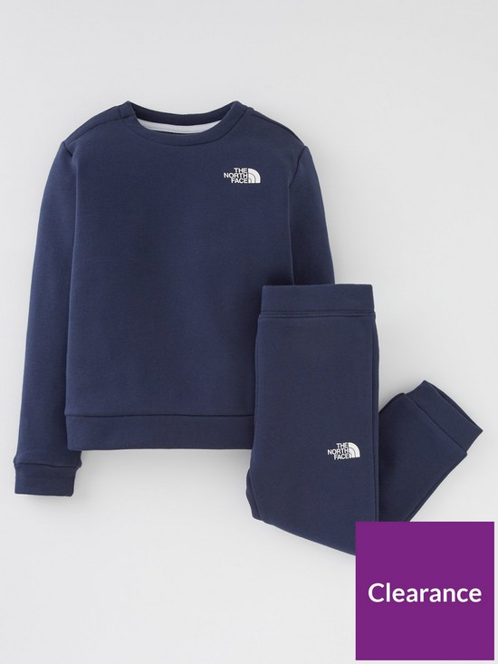 front image of the-north-face-kids-cotton-fleece-set