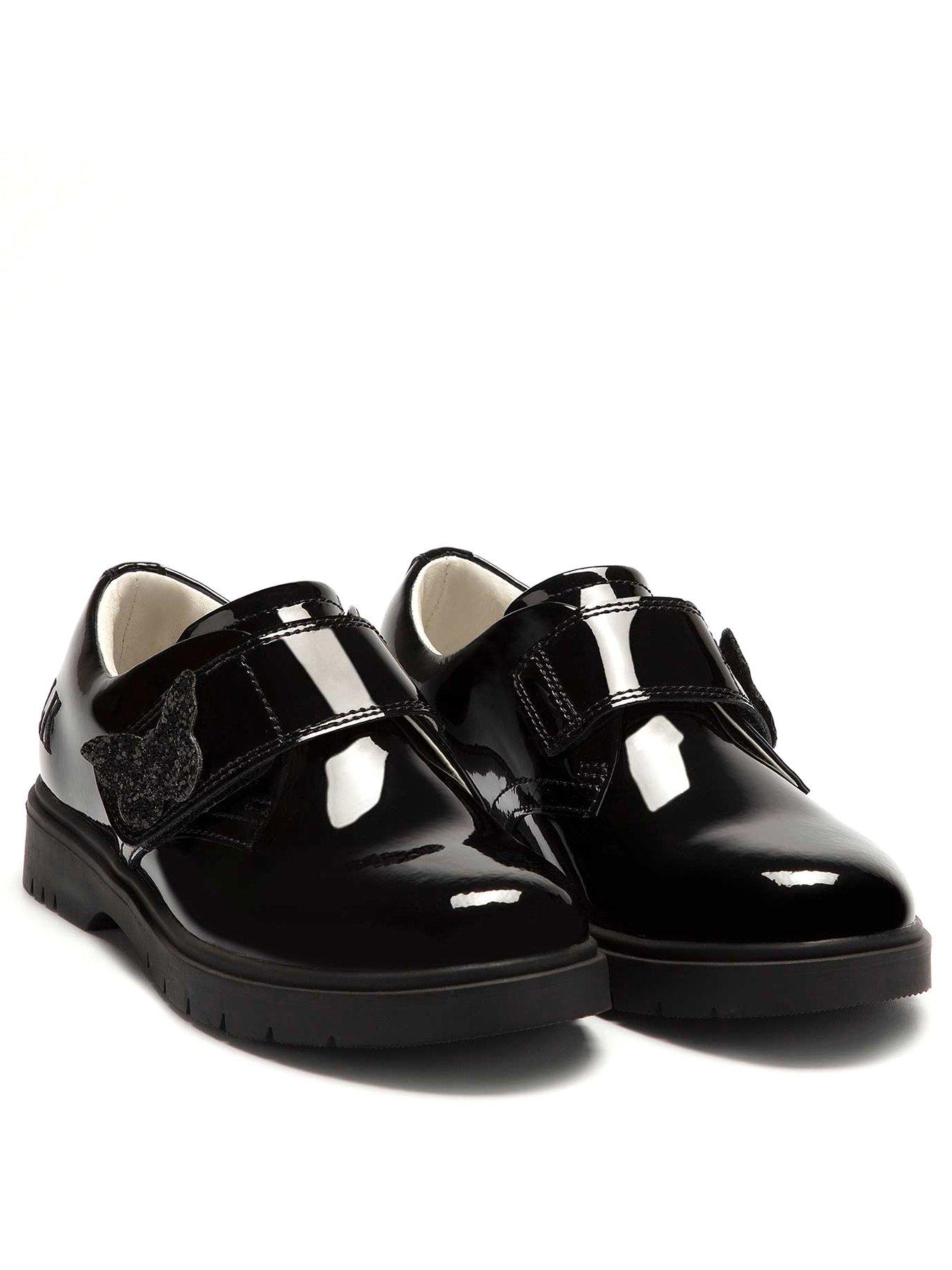 Lelli Kelly Lauren Butterfly Strap School Shoe Black Patent